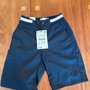 Zara Boy's Black Flat Front Shorts
